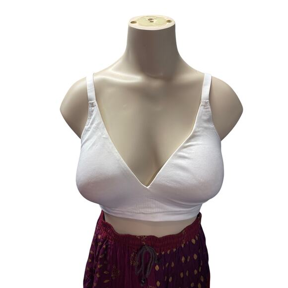Bali Women's M Padded Convertible Bralette White Non-Wire Comfort Lounge NWT - Picture 1 of 5